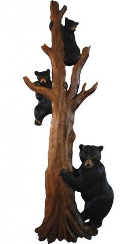 Bear in Tree Wall Carving